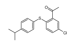 1-{5-氯-2-[(4-异丙基苯基)硫基]苯基}乙酮 结构式
