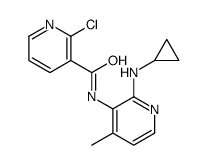 2-氯-N-[2-(环丙基氨基)-4-甲基-3-吡啶基]-3-吡啶甲酰胺 结构式