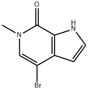 4-溴-6-甲基-1H-吡咯并[2,3-C]吡啶-7(6H)-酮 结构式