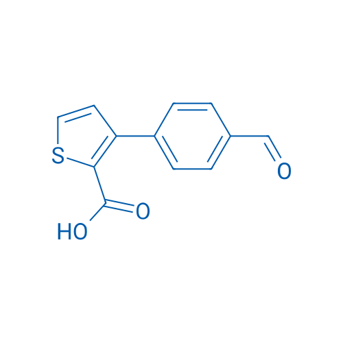 4-(2-羧基噻吩-3-基)苯甲醛 结构式