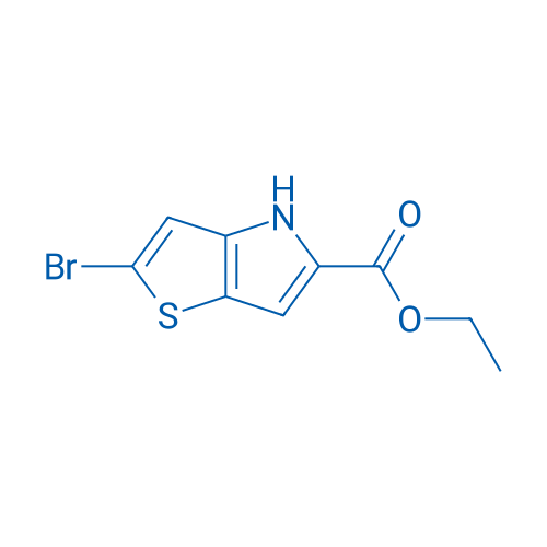 2-溴-4H-噻吩并[3,2-b]吡咯-5-甲酸乙酯 结构式