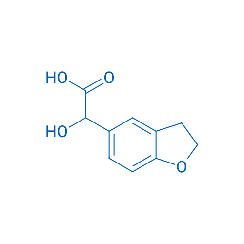 2-(2,3-二氢苯并呋喃-5-基)-2-羟基乙酸 结构式