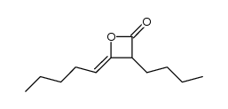 3-丁基-4-亚戊基-2-氧杂环丁酮 结构式