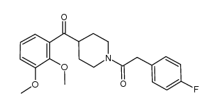 Ethanone, 1-[4-(2,3-dimethoxybenzoyl)-1-piperidinyl]-2-(4-fluorophenyl)- 结构式