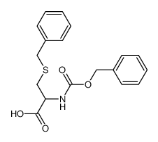 3-benzylsulfanyl-2-(phenylmethoxycarbonylamino)propanoic acid 结构式