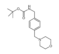 Carbamic acid, N-[[4-(4-morpholinylmethyl)phenyl]methyl]-, 1,1-dimethylethyl ester 结构式