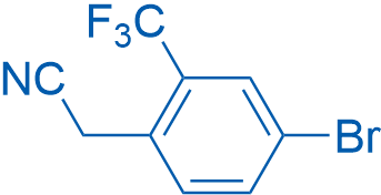 4-溴-2-三氟甲基苯基乙腈 结构式
