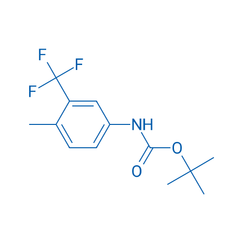 (4-Methyl-3-trifluoromethyl-phenyl)-carbamic acid tert-butyl ester 结构式