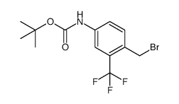 Carbamic acid, N-[4-(bromomethyl)-3-(trifluoromethyl)phenyl]-, 1,1-dimethylethyl ester 结构式