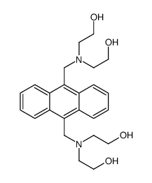 Ethanol, 2,2',2'',2'''-[9,10-anthracenediylbis(methylenenitrilo)]tetrakis- 结构式