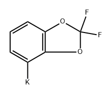 (2,2-二氟-1,3-苯并二氧杂环戊烯-4-基)钾 结构式