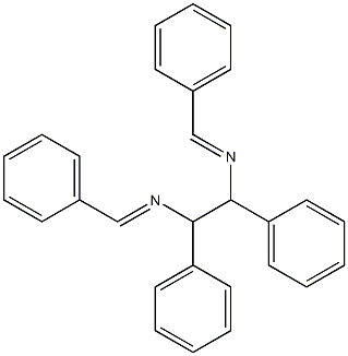 N,N'-(1,2-二苯乙烷-1,2-二基)双(1-苯甲亚胺) 结构式