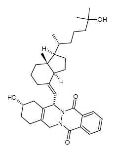 Phthalazino[2,3-b]phthalazine-5,14-dione, 7,8,9,10,11,12-hexahydro-9-hydroxy-7-[[octahydro-1-(5-hydroxy-1,5-dimethylhexyl)-7a-methyl-4H-inden-4-ylidene]methyl]-, [1R-[1α(R*),3aβ,4E(7S*,9S*),7aα]]- (9CI) 结构式