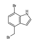 7-溴-4-(溴甲基)-1H-吲哚 结构式