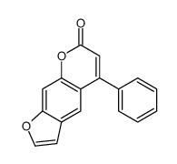 5-苯基-7H-呋喃并[3,2-g][1]苯并吡喃-7-酮 结构式