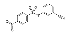N-(3-氰基苯基)-N-甲基-4-硝基苯磺酰胺 结构式