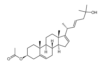 Cholesta-5,16,22-triene-3,25-diol, 3-acetate, (3β,22E)- (9CI) 结构式
