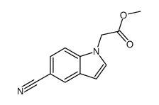 methyl 2-(5-cyano-1H-indol-1-yl)acetate 结构式