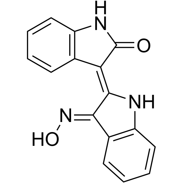 (2Z,3E)-3-(羟基亚氨基)-[2,3'-联吲哚啉亚基]-2'-酮 结构式