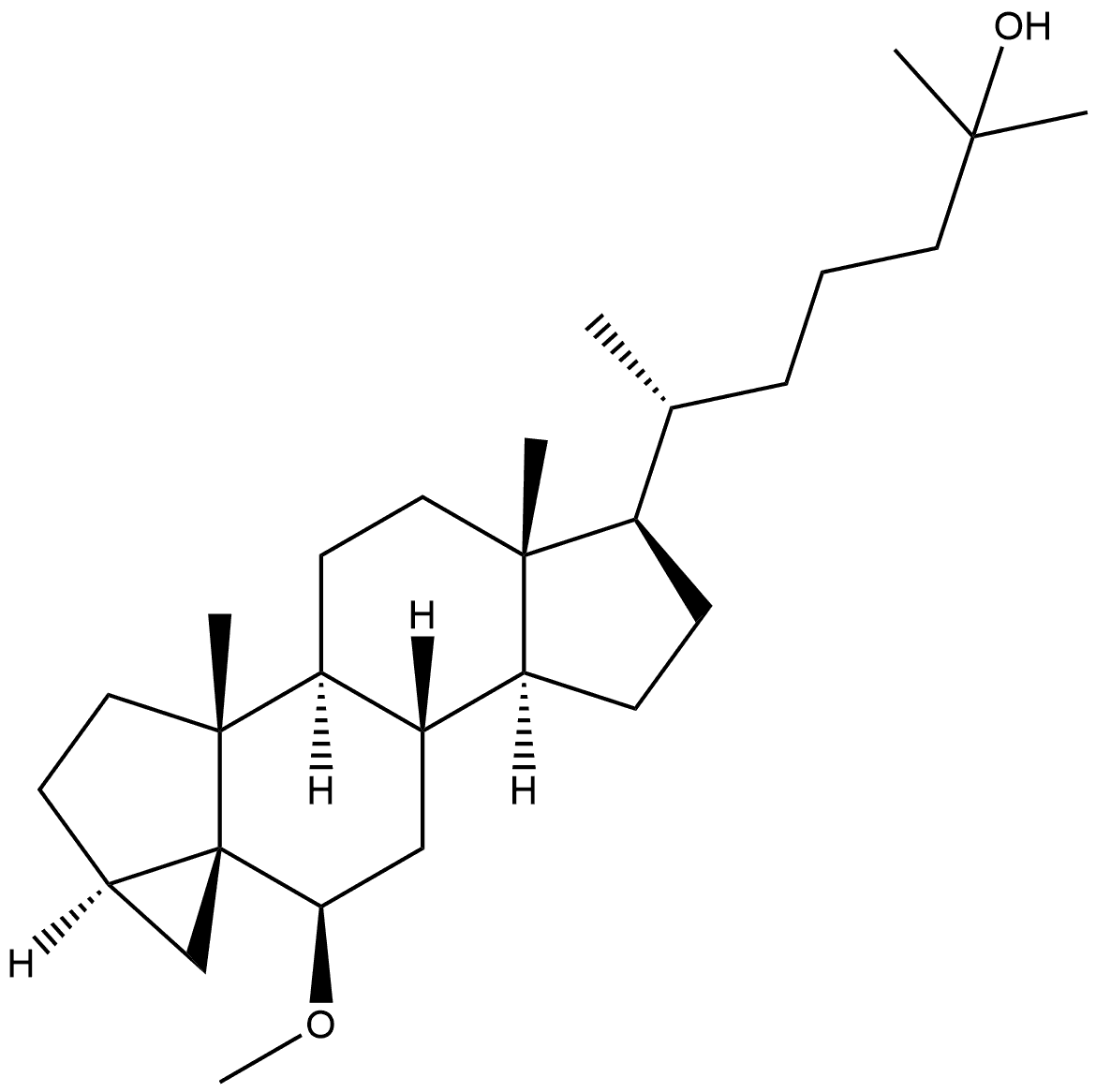 3,5-环胆甾-25-醇,6-甲氧基-,(3α,5R,6β)- 结构式