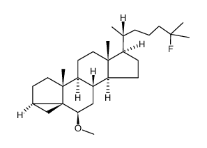 25-氟-6β-甲氧基-3α,5-环-5α-胆甾烷 结构式