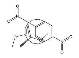 Tricyclo[8.2.2.24,7]hexadeca-4,6,10,12,13,15-hexaene, 5,15-dimethoxy-11,13-dinitro-, stereoisomer (9CI) 结构式