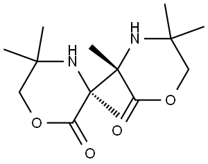 [3,3′-Bimorpholine]-2,2′-dione, 3,3′,5,5,5′,5′-hexamethyl-, (3R,3′R)-rel- 结构式