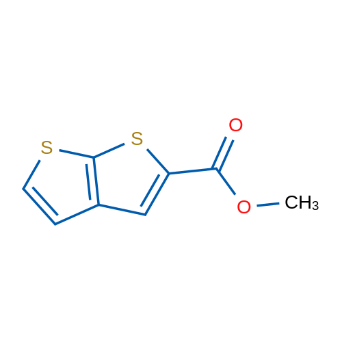 噻吩并[2,3-b]噻吩-2-羧酸甲酯 结构式