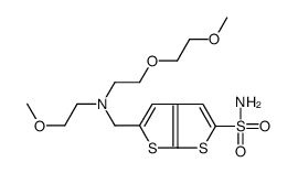 5-(((methoxyethyl)((methoxyethoxy)ethyl)amino)methyl)thieno(2,3-b)thiophene-2-sulfonamide 结构式