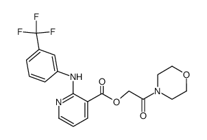 3-Pyridinecarboxylic acid, 2-[[3-(trifluoromethyl)phenyl]amino]-, 2-(4-morpholinyl)-2-oxoethyl ester 结构式