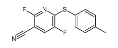2,5-二氟-6-[(4-甲基苯基)硫代]吡啶-3-甲腈 结构式