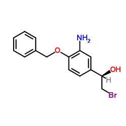 (R)-1-[3-氨基-4-(苄氧基)苯基]-2-溴乙醇 结构式