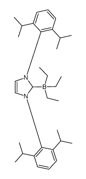 [1,3-双[2,6-双(1-甲基乙基)苯基]-1,3-二氢-2H-咪唑-2-亚基]三乙基硼 结构式