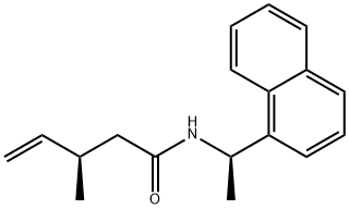 4-Pentenamide, 3-methyl-N-[(1R)-1-(1-naphthalenyl)ethyl]-, (3R)- 结构式