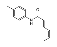 N-(4-甲基苯基)-(2E,4E)-2,4-己二烯酰胺 结构式