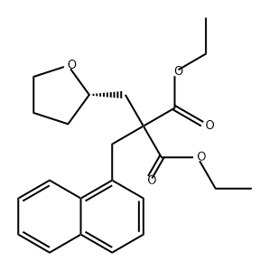 2-(1-萘甲基)-2-[[(2S)-四氢-2-呋喃基]甲基]丙二酸二乙酯 结构式
