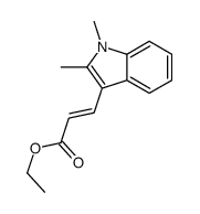(E)-3-(1,2-二甲基-1H-吲哚-3-基)-2-丙烯酸乙酯 结构式