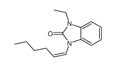 2H-Benzimidazol-2-one, 1-ethyl-3-(1E)-1-hexen-1-yl-1,3-dihydro- 结构式