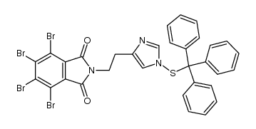 1H-Isoindole-1,3(2H)-dione, 4,5,6,7-tetrabromo-2-[2-[1-[(triphenylmethyl)thio]-1H-imidazol-4-yl]ethyl]- 结构式