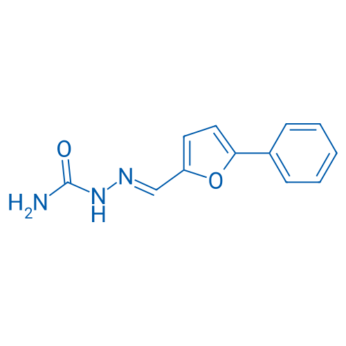 5-苯基-2-糠醛缩氨基脲 结构式