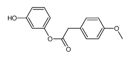 4-甲氧基苯乙酸-3-羟基苯酯 结构式