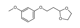 2-[2-(3-甲氧基苯氧基)乙基]-1,3-二氧戊环 结构式