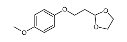 2-[2-(4-甲氧基苯氧基)乙基]-1,3-二氧戊环 结构式