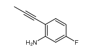5-氟-2-(1-丙炔-1-基)苯胺 结构式