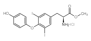 o-(4-羟基苯基)-3,5-二碘-L-酪氨酸甲酯盐酸盐 结构式