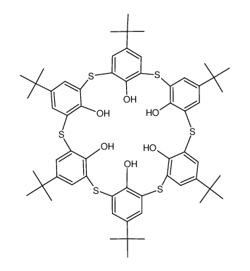 2,8,14,20,26,32-Hexathiaheptacyclo[31.3.1.13,7.19,13.115,19.121,25.127,31]dotetraconta-1(37),3,5,7(42),9,11,13(41),15,17,19(40),21,23,25(39),27,29,31(38),33,35-octadecaene-37,38,39,40,41,42-hexol, 5,11,17,23,29,35-hexakis(1,1-dimethylethyl)-, stereoisomer 结构式