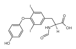 N-甲酰基-3,5-二碘-D-甲状腺素 结构式