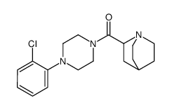 Piperazine, 1-(1-azabicyclo[2.2.2]oct-2-ylcarbonyl)-4-(2-chlorophenyl)- 结构式