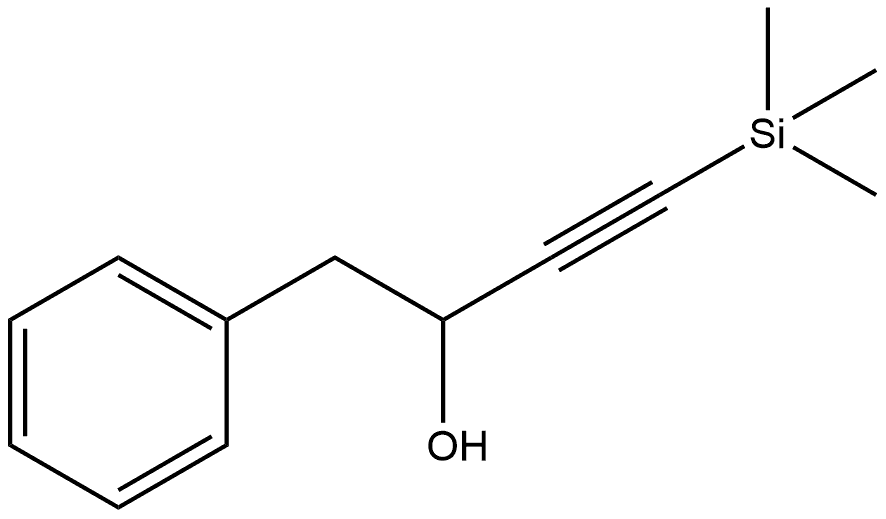 1-苯基-4-(三甲基甲硅烷基)丁-3-炔-2-醇 结构式