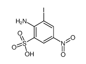 2-氨基-3-碘-5-硝基苯磺酸 结构式